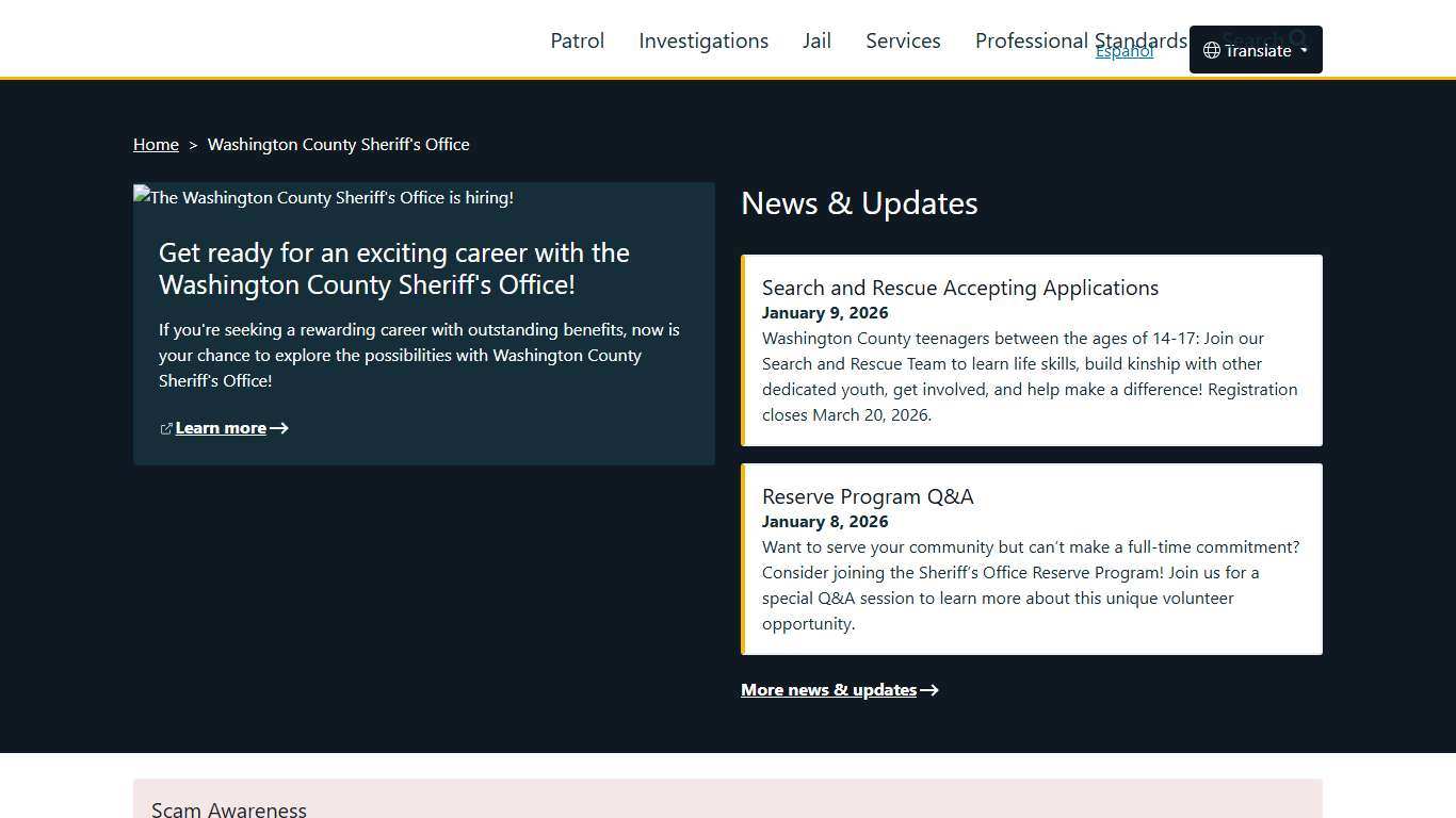 Sheriff's Office Washington County, OR